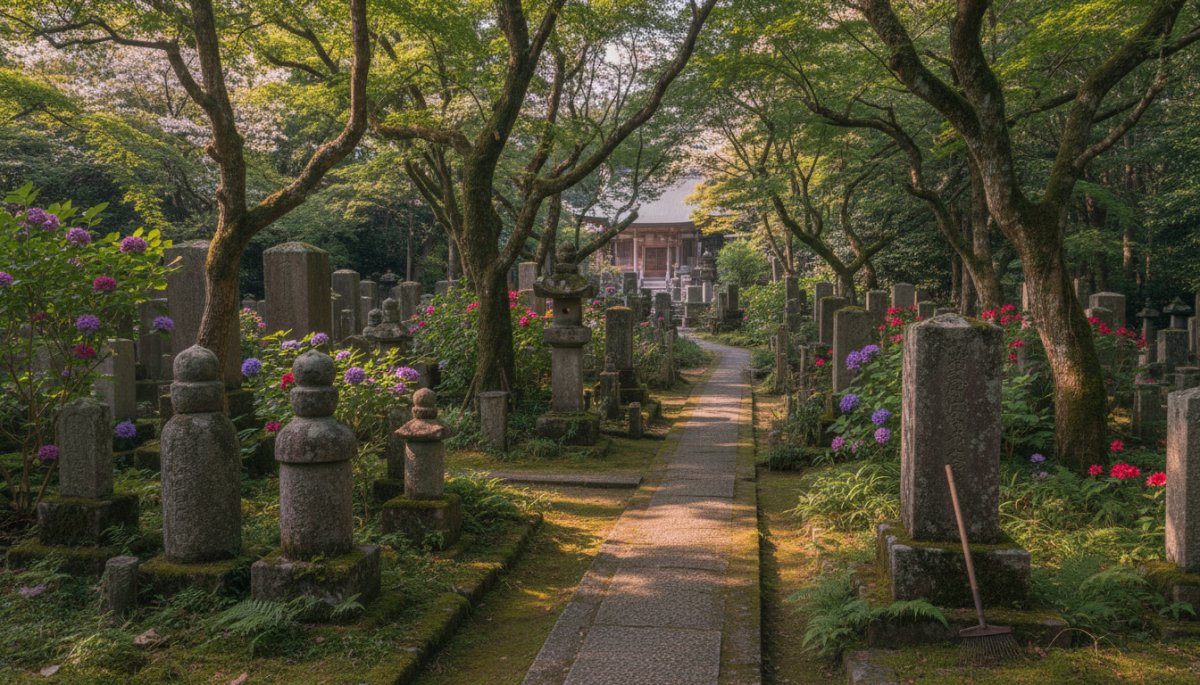 神奈川県の寺院墓地の美しい境内と自然環境