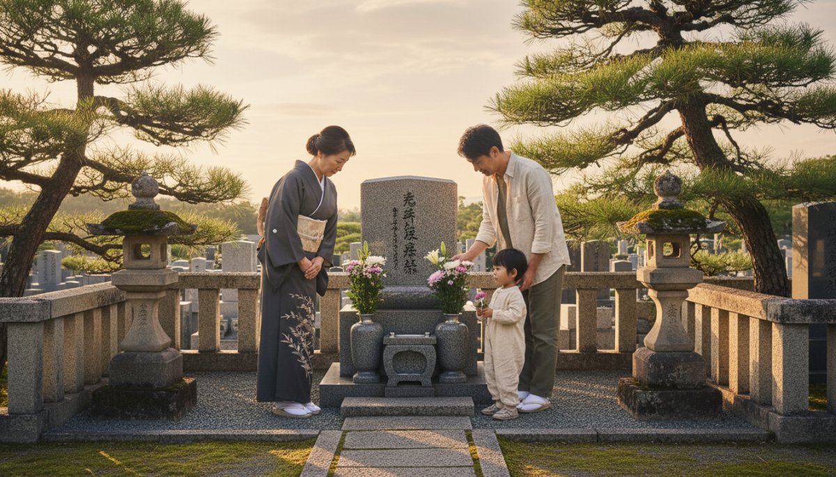 お墓参りの風景