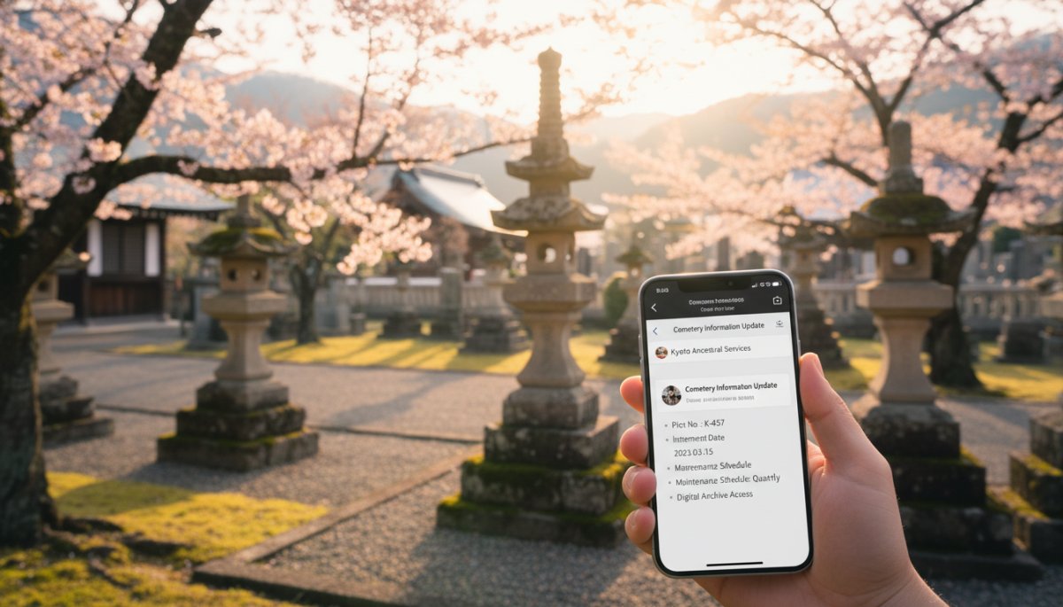 墓地情報メール配信のイメージ