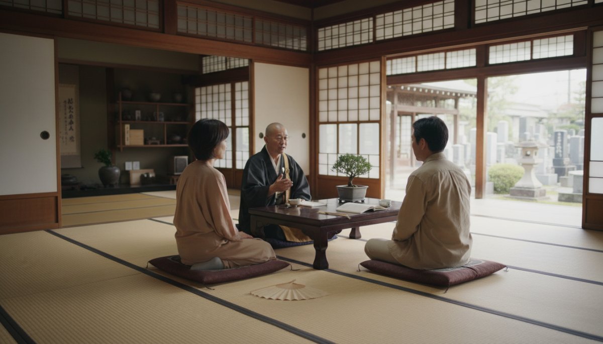 寺院墓地選びの相談風景