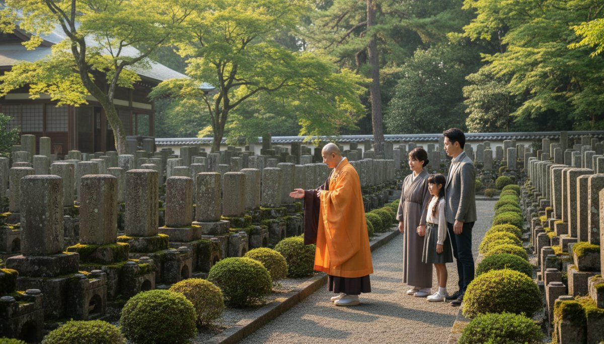 寺院墓地と住職のコミュニケーション風景